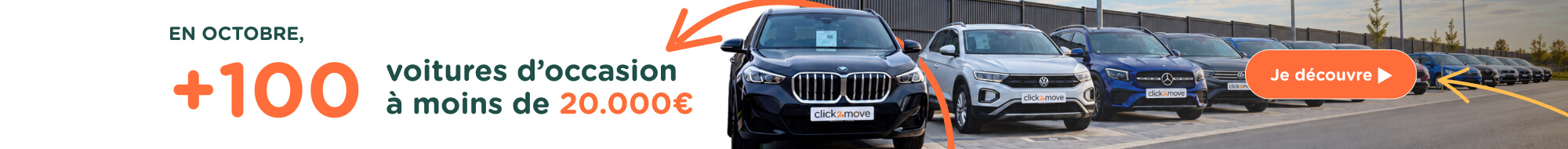 En octobre, +100 voitures d'occasion à moins de 20.000€